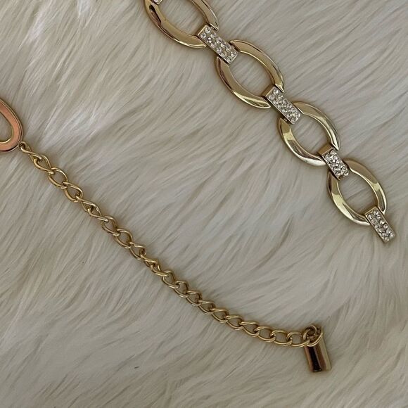 Gold and rhinestone belt - Picture 1 of 2
